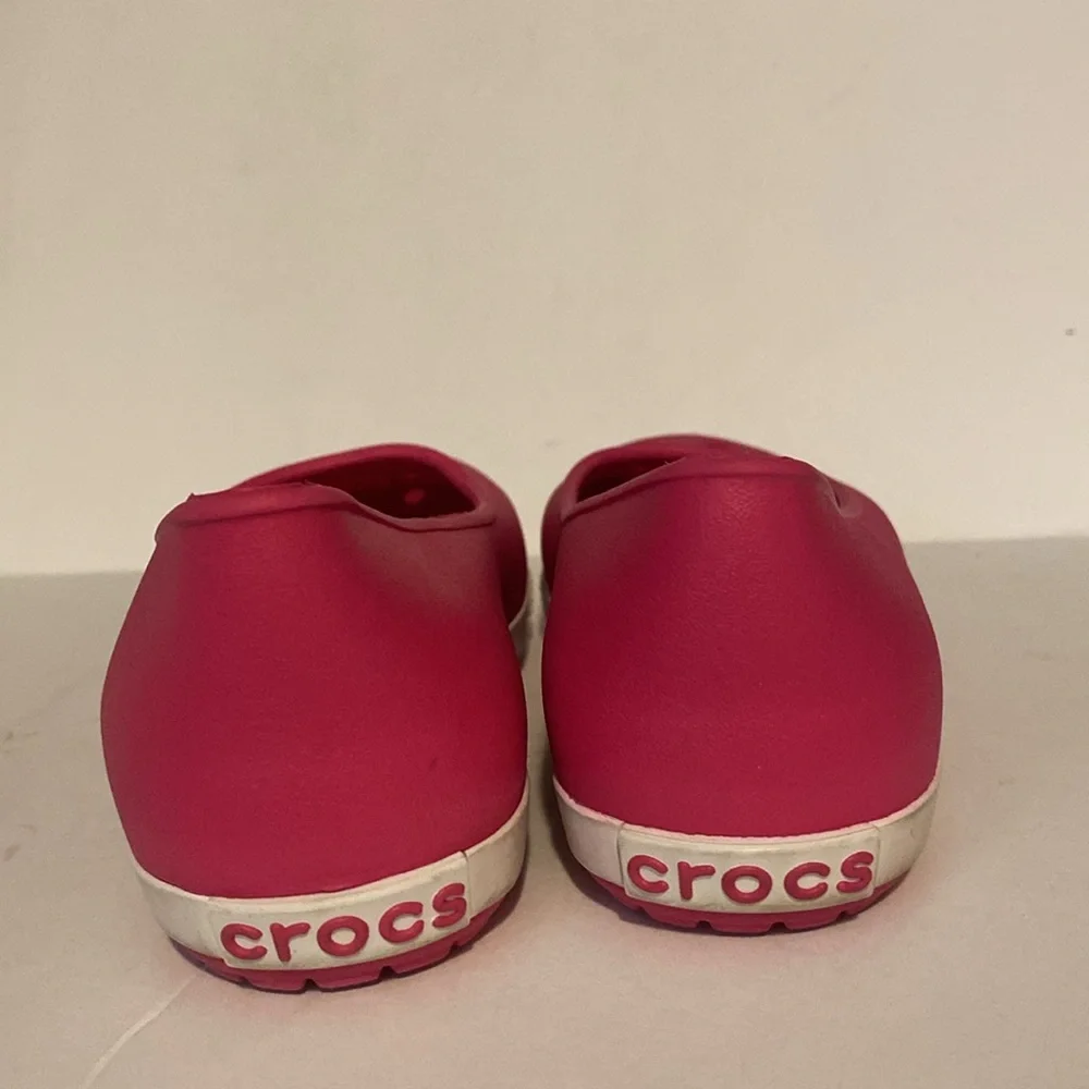 Crocs Fuchsia Pink  Airy Ballet Flats - Picture 3 of 8